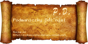 Podmaniczky Dániel névjegykártya